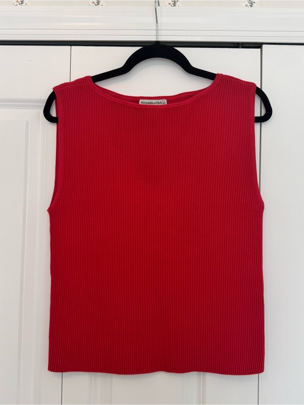 Abercrombie & Fitch Red Ribbed Tank Top